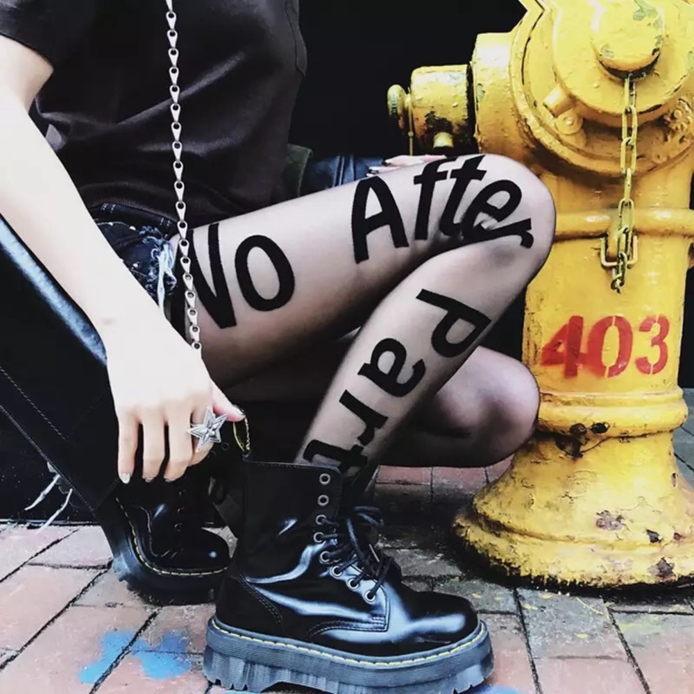 NO AFTER PARTY Tights Leggings Pantyhose